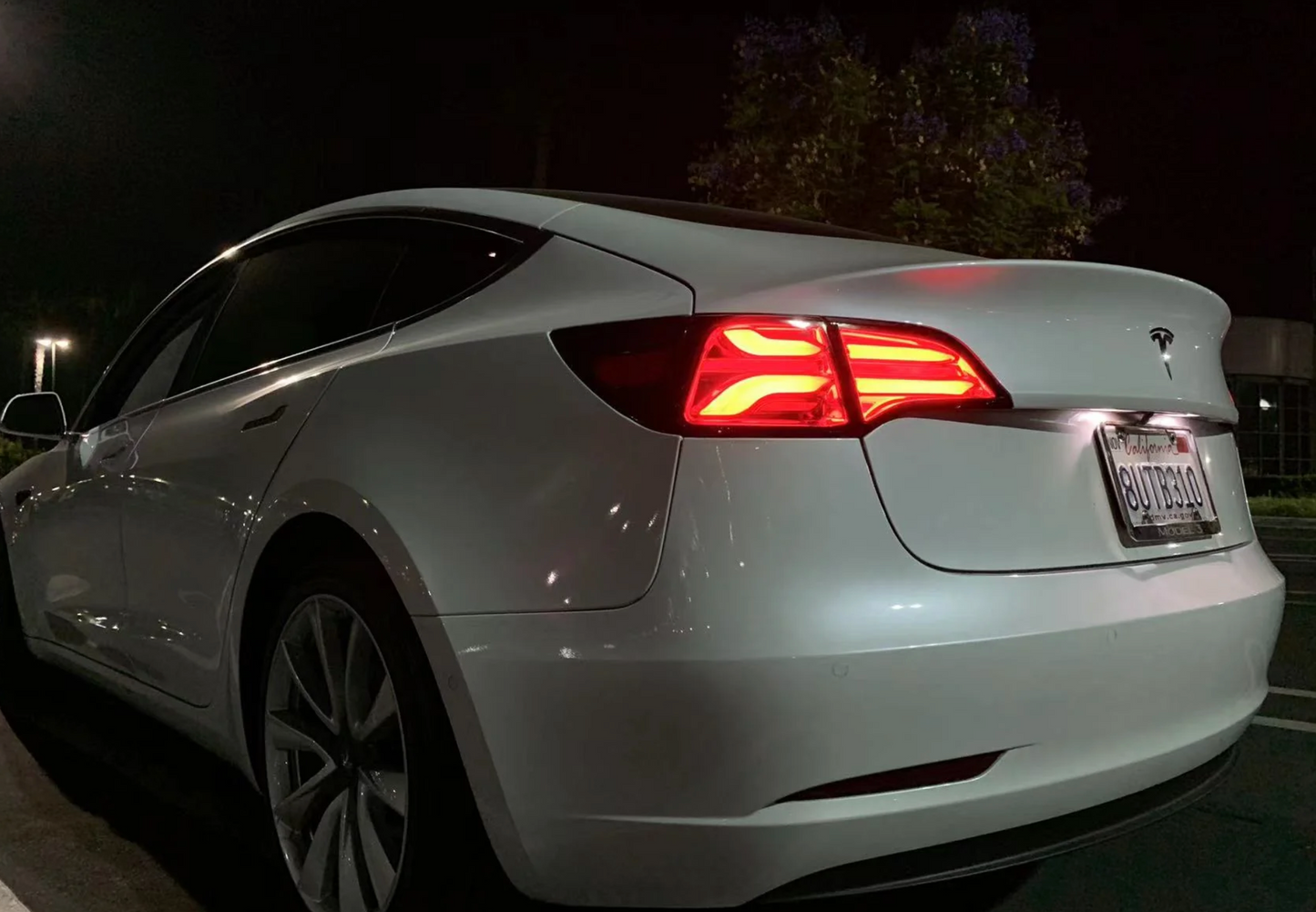 AlphaRex 2020-2024 Tesla Model Y / 2022-2023 Model 3 (With Stock Amber Turn Signal) PRO-Series LED Tail Lights Jet Black