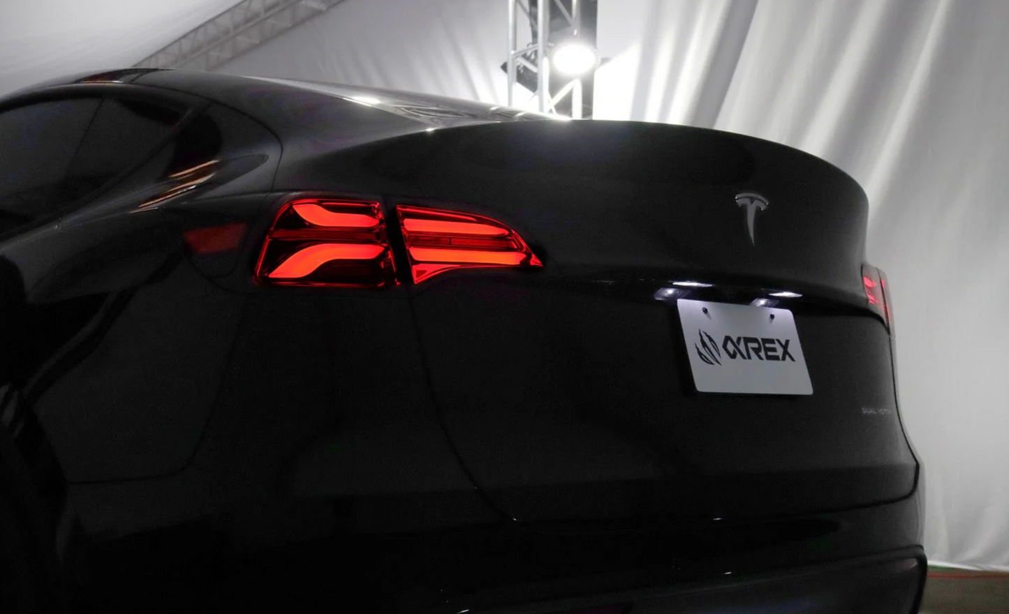 AlphaRex 2020-2024 Tesla Model Y / 2022-2023 Model 3 (With Stock Amber Turn Signal) PRO-Series LED Tail Lights Jet Black