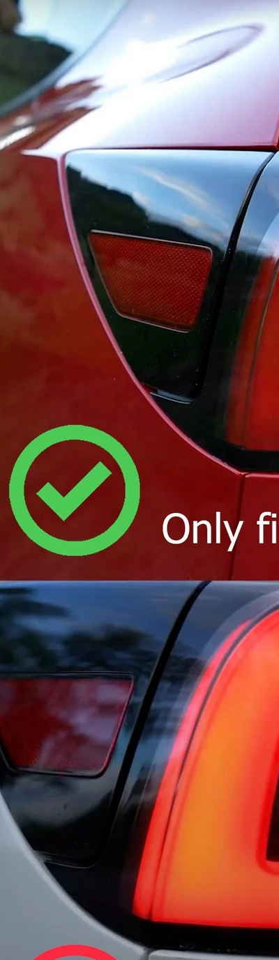 AlphaRex 2020-2024 Tesla Model Y / 2022-2023 Model 3 (With Stock Amber Turn Signal) PRO-Series LED Tail Lights Jet Black