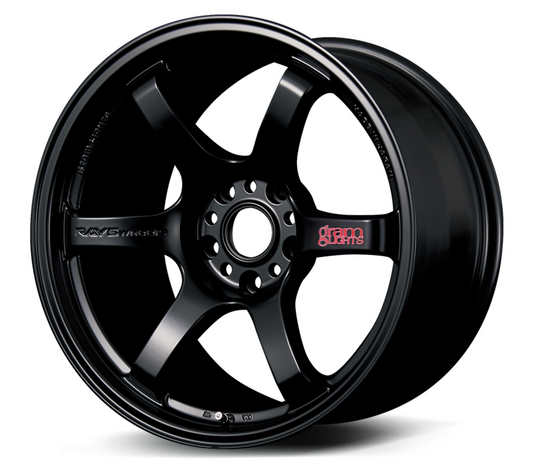 18x9.5 Gram Lights 57DR +12 / 5.114.3 SEMI GLOSS BLACK