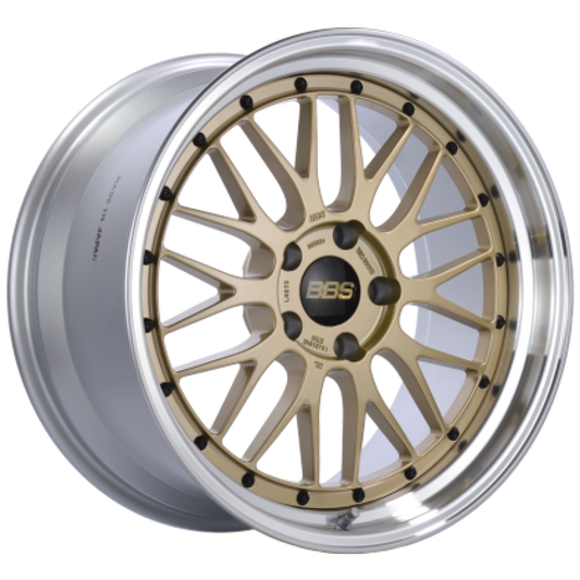 19x8.5 BBS LM Gold Center/Machined Lip
