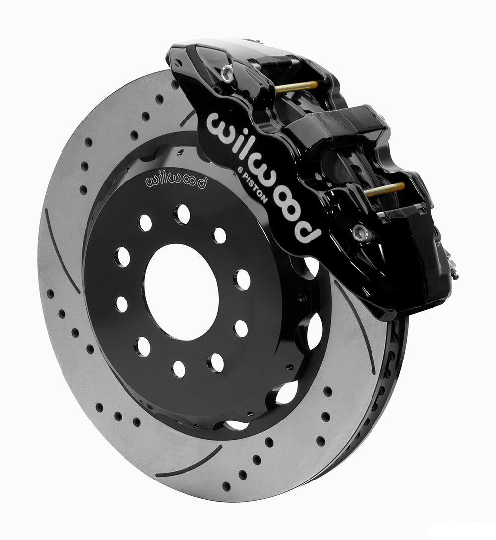 Wilwood AERO6 Front Hat Kit 14" Black 2018-2025 Jeep JL SRP w/Lines
