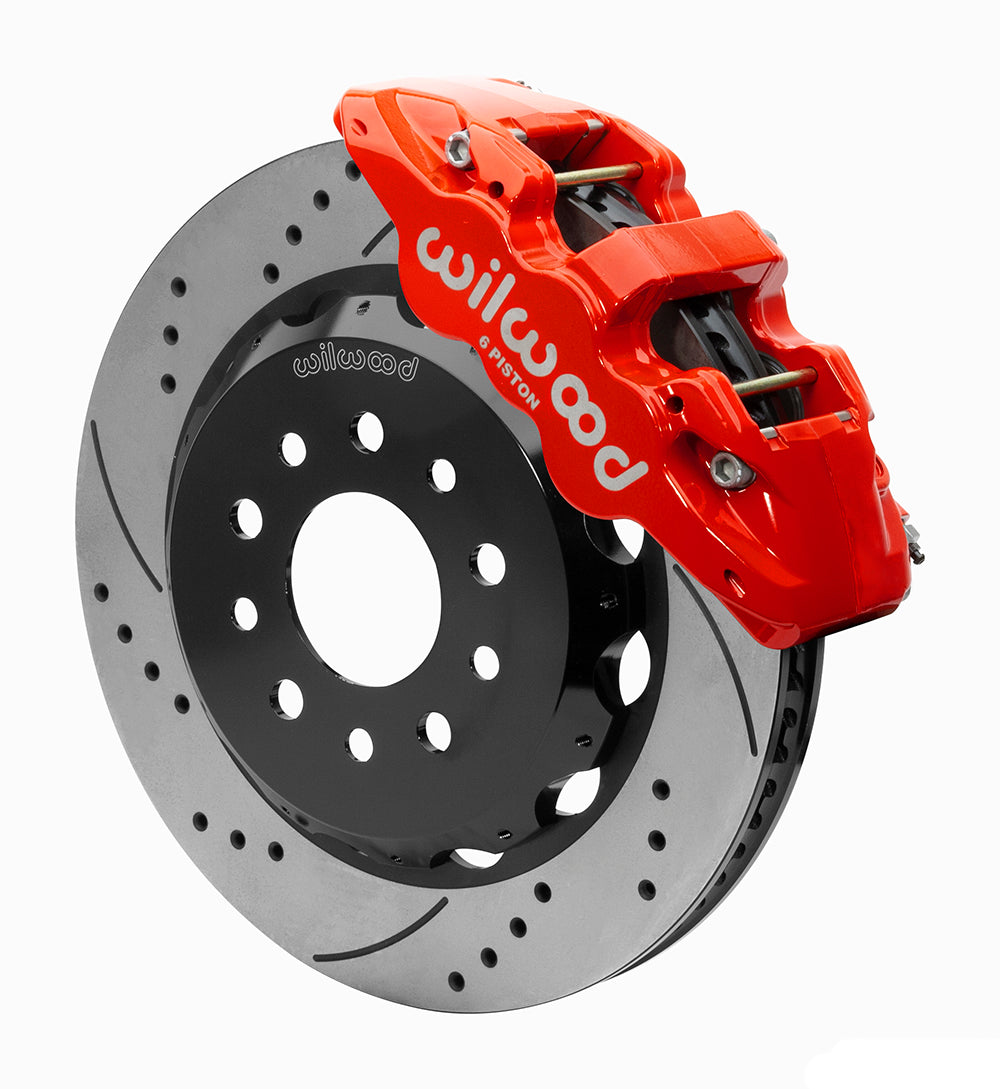 Wilwood AERO6 Front Hat Kit 14" Red 2018-2025 Jeep JL SRP w/Lines
