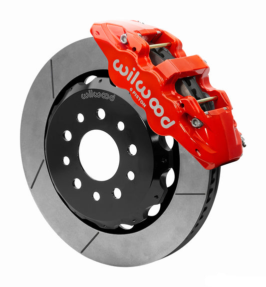 Wilwood AERO6 Front Hat Kit 14" Red 2018-2025 Jeep JL w/Lines