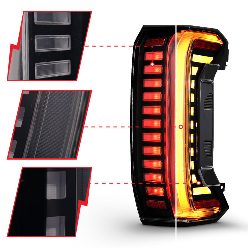 Anzo TOYOTA TUNDRA 2022-2026 FULL LED TAIL LIGHTS BLACK SMOKE LENS W/ SEQUENTIAL (FITS ALL MODELS)