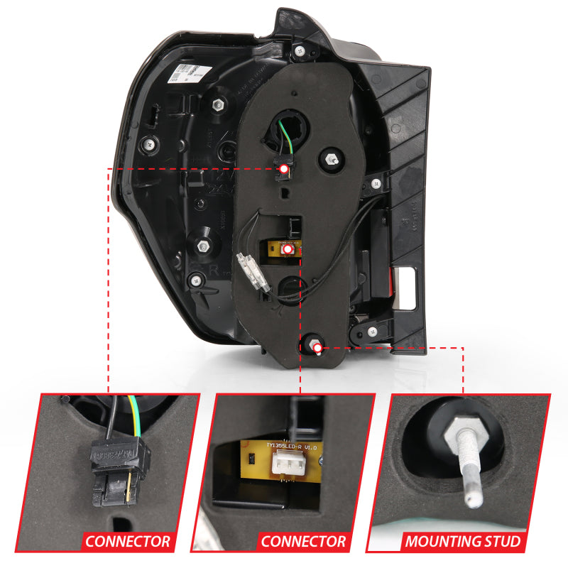 Anzo LED Bar Style Tail Lights 2014-2023 Toyota 4Runner (Black Smoke Lens w/Sequential Signal)