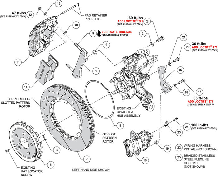 Wilwood Aero4 Big Brake Kits Rear 2020-2023 Chevy Corvette C8 (GT Slotted 15.00" Rotor)