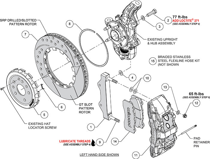 Wilwood SX6R Big Brake Kits Front 2020-2023 Chevy Corvette C8 (GT Slotted 15.00" Rotor)