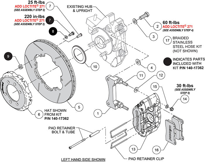 Wilwood Street Dynapro 4R Brake Kits Front 2016-2023 Mazda Miata ND (GT Slotted 11.00" Rotor)