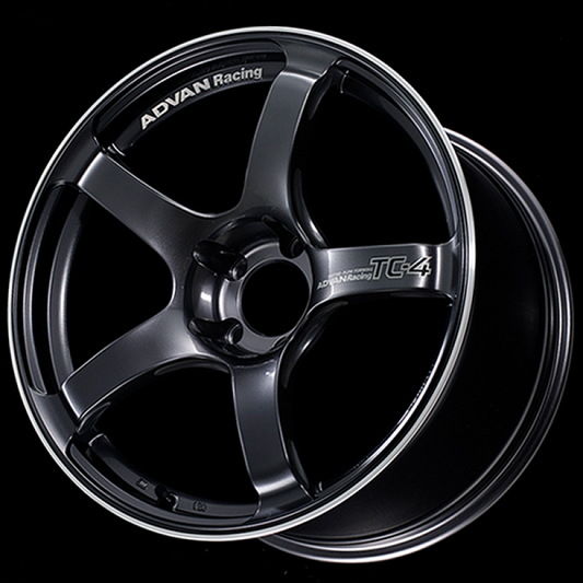 18x8.5 Advan TC4 +38 5-114.3 Racing Gunmetallic and Ring Wheel