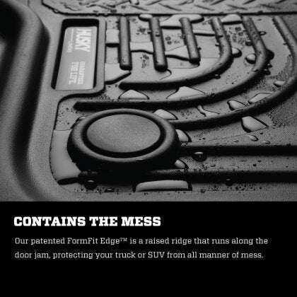 Husky Liners 2015-2022 Chevy Colorado Crew Cab / Extended Cab Front Row Black Weatherbeater Floor Liners