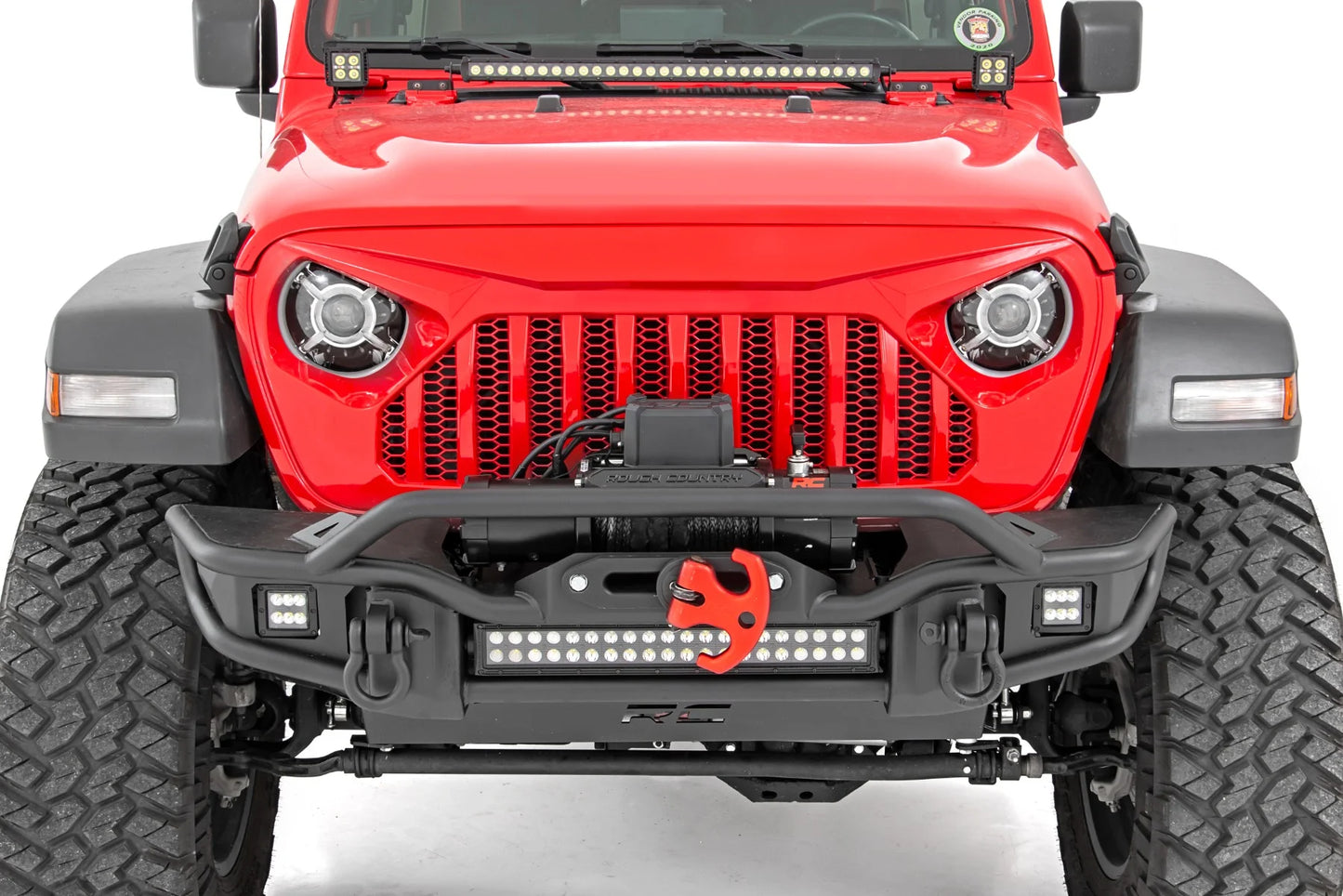 Rough Country 9" DRL Halo LED Headlights DOT Approved |  2018-2026 Jeep Gladiator JT/Wrangler JL