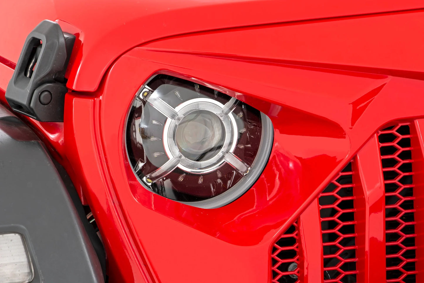 Rough Country 9" DRL Halo LED Headlights DOT Approved |  2018-2026 Jeep Gladiator JT/Wrangler JL