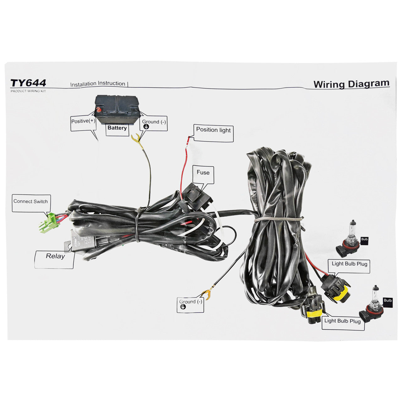2019-2021 Nissan Murano LED Fog Lights Kit (Chrome Housing/Clear Lens)