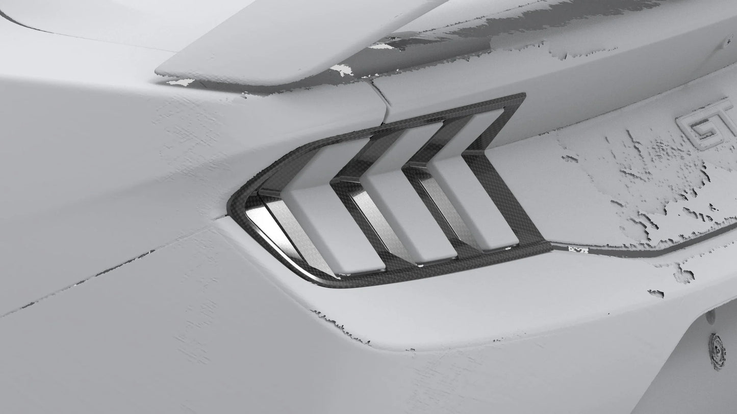 2024-Current Ford Mustang Dry Carbon Taillight Cover