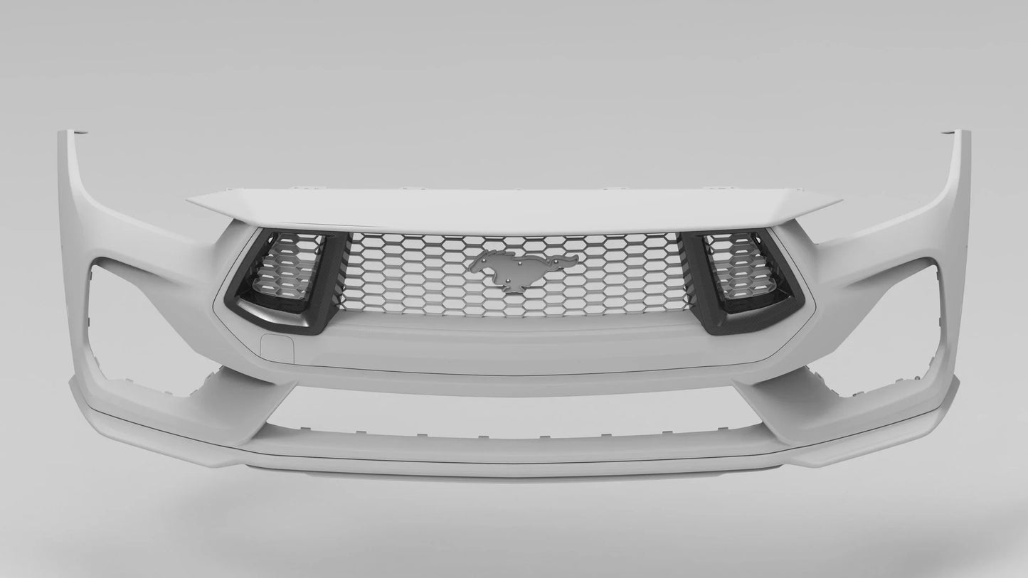 2024-Current Ford Mustang GT Dry Carbon Grille Inserts