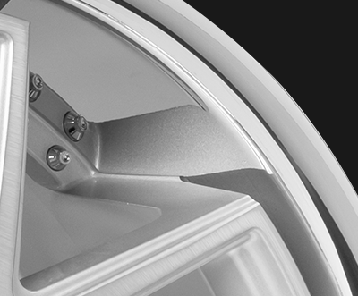 20x9.0 / 20x10.5 Lexani Devoe 5x112 Silver & Machined with Stainless Steel Lip