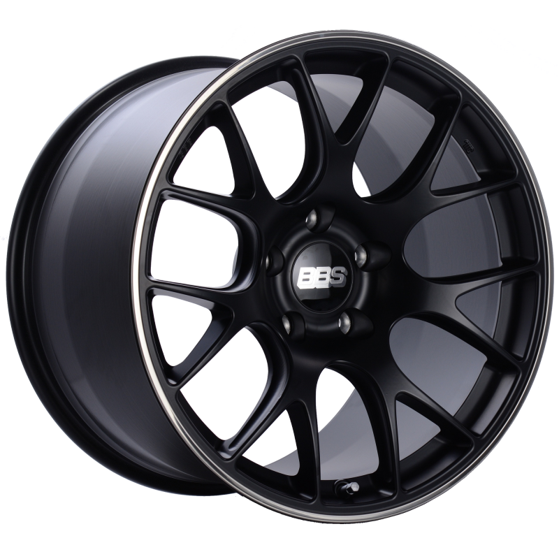 BBS CH-R 19x12 5x130 ET45 CB71.6 Satin Black Polished Rim Protector Wheel