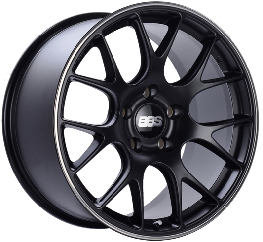 BBS CH-R 19x11 5x130 ET56 CB71.6 Satin Black Polished Rim Protector Wheel