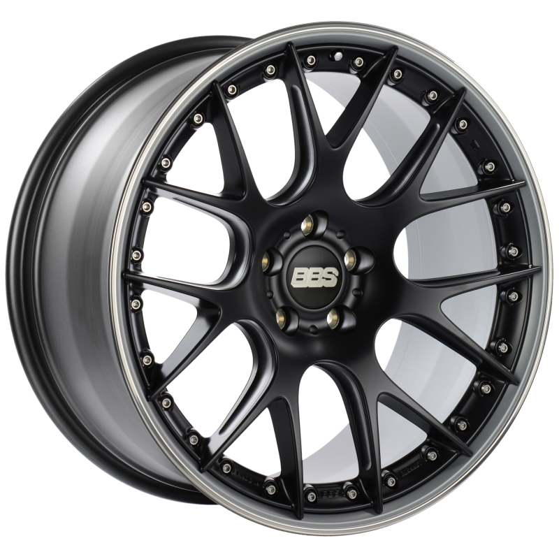BBS CH-RII 21x11.5 5x120 ET36 Satin Black Center Platinum Lip SS Rim Prot Wheel -82mm PFS/Clip Req