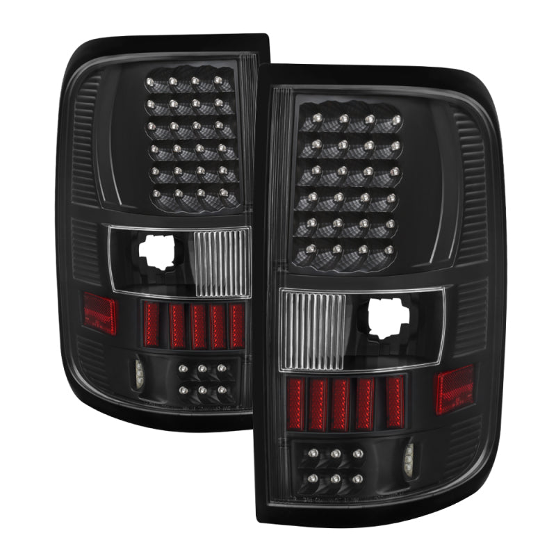 Xtune Ford F150 Styleside 2004-2008 (Not Fit Heritage & SVT) LED Tail Lights Black