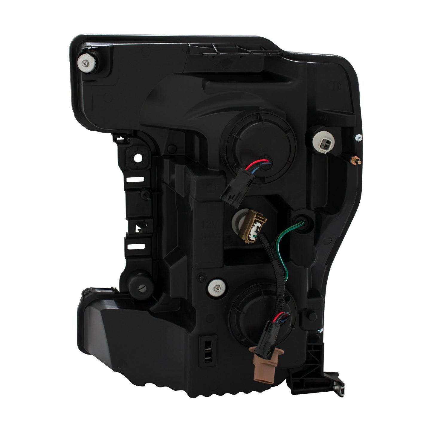 Anzo 2017-2018 Ford F250/ F350/ F450 Projector Plank Style Switchback Headlight Black / Amber