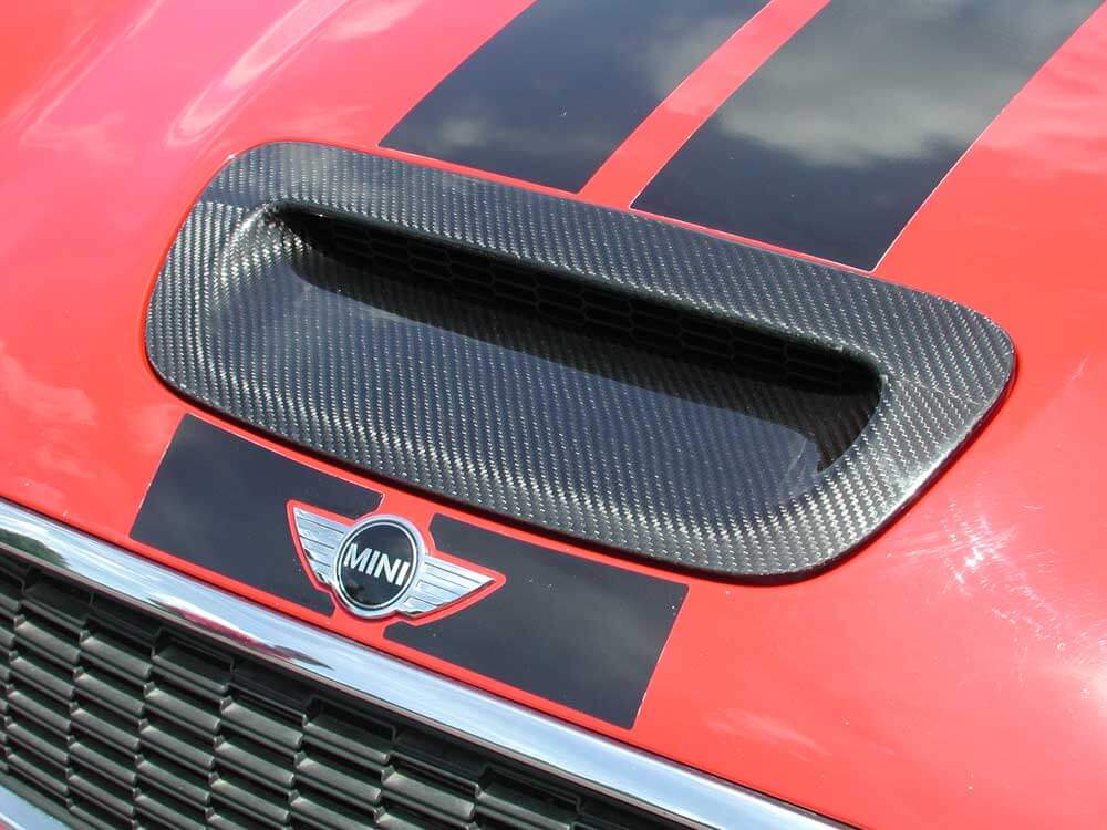 Racing Dynamics Carbon Fiber Hood Scoop for Gen 2 models 2007-2015 Mini R56, R55, R57 & R59