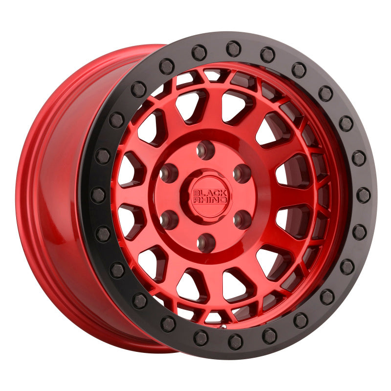 Black Rhino Primm Beadlock 17x8.5 8x165 ET-38 CB 125.1 Candy Red w/Black Ring & Black Bolts Wheel