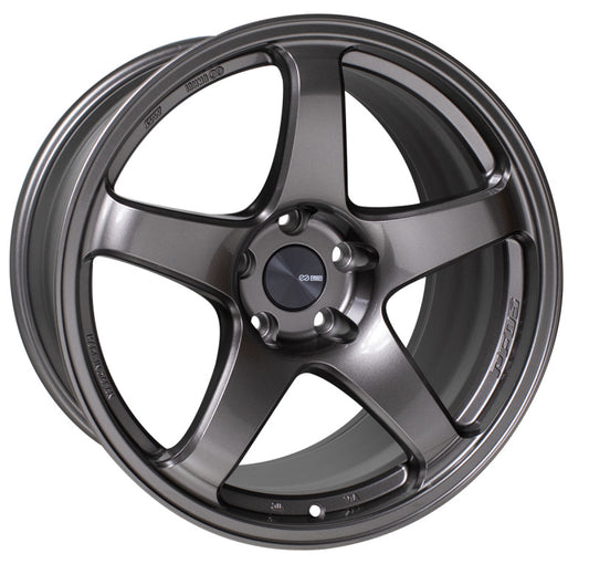 17x8.0 Enkei PF05 5x114.3 35mm Offset 75mm Bore Dark Silver Wheel