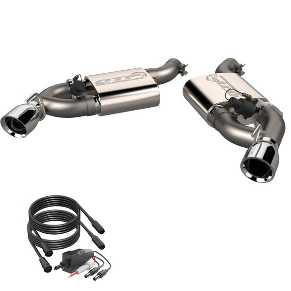 QTP 16-18 Chevrolet Camaro SS 6.2L 304SS Screamer Axle Back Exhaust w/4.5in Dual Tips