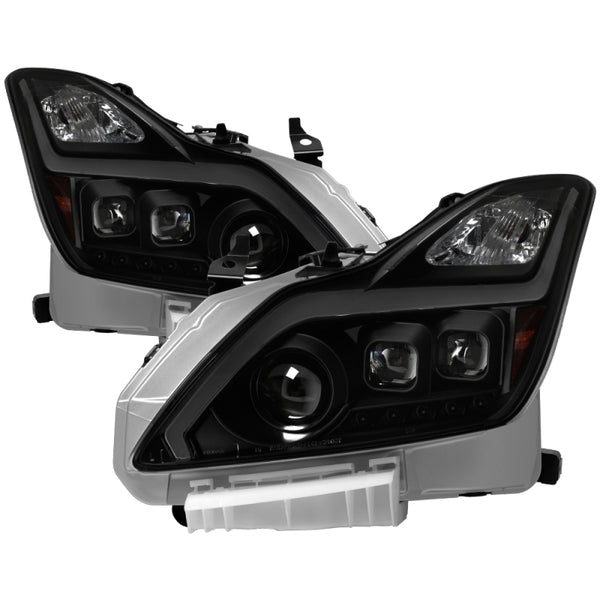 xTune Infiniti G37 Coupe HID Only 2008-2015 Projector Headlights Black Smoked