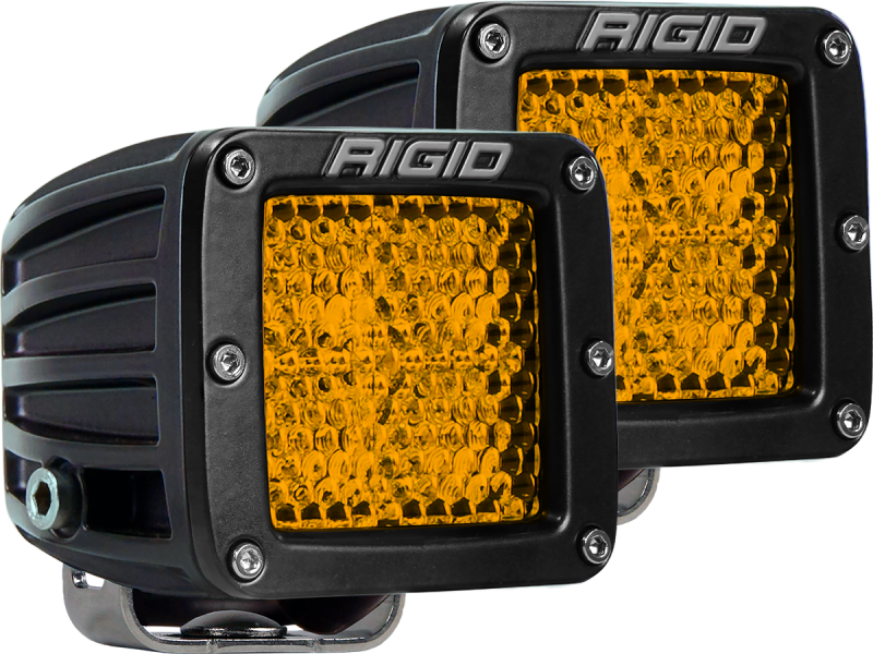 Rigid Industries D-Series - Diffused Rear Facing High/Low - Amber - Pair