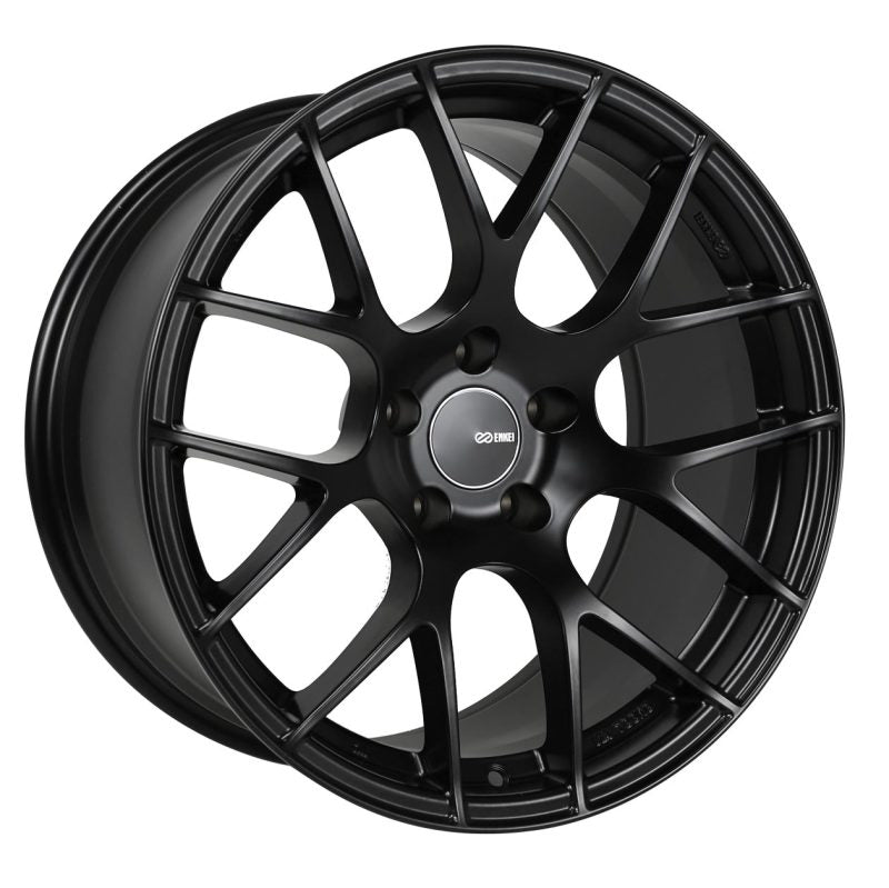 Enkei Raijin 19x9.5 35mm Offset 5x112 Bolt Pattern 72.6 Bore Dia Black Wheel
