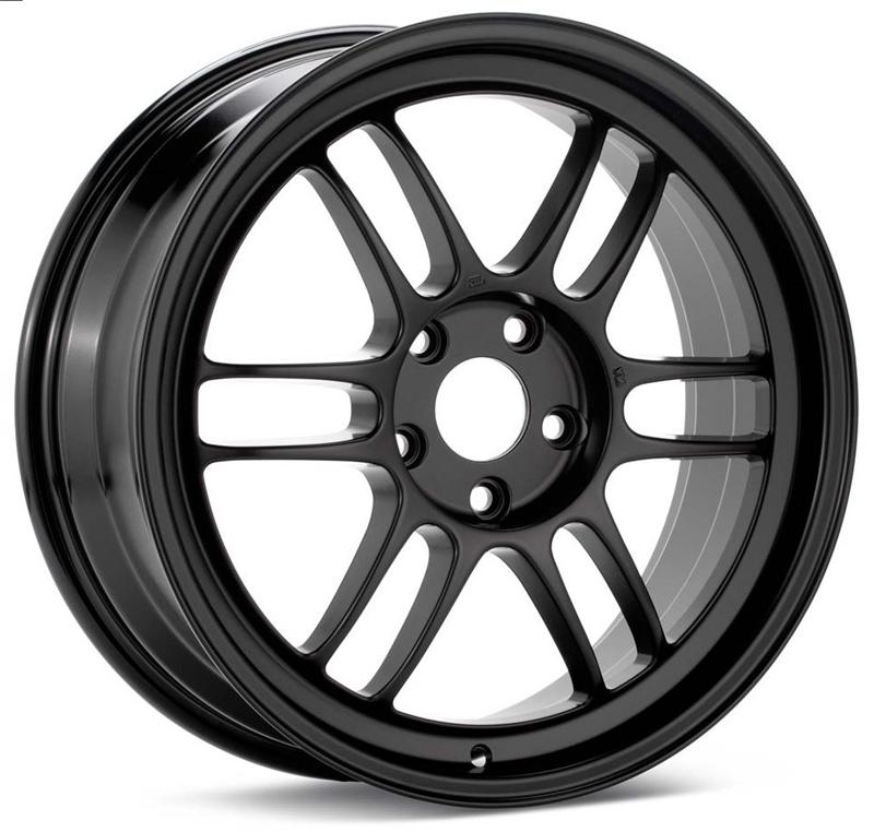 18x8.0 Enkei RPF1 5x100 45mm Offset 56mm Bore Black Wheel
