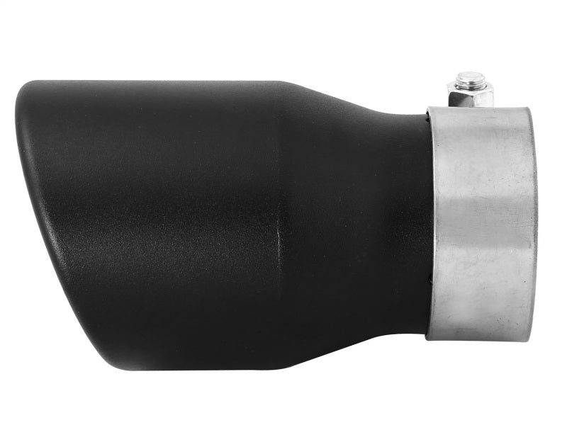 aFe MACH Force-XP 409 SS Single Wall Universal Clamp On Exhaust Tip - Black