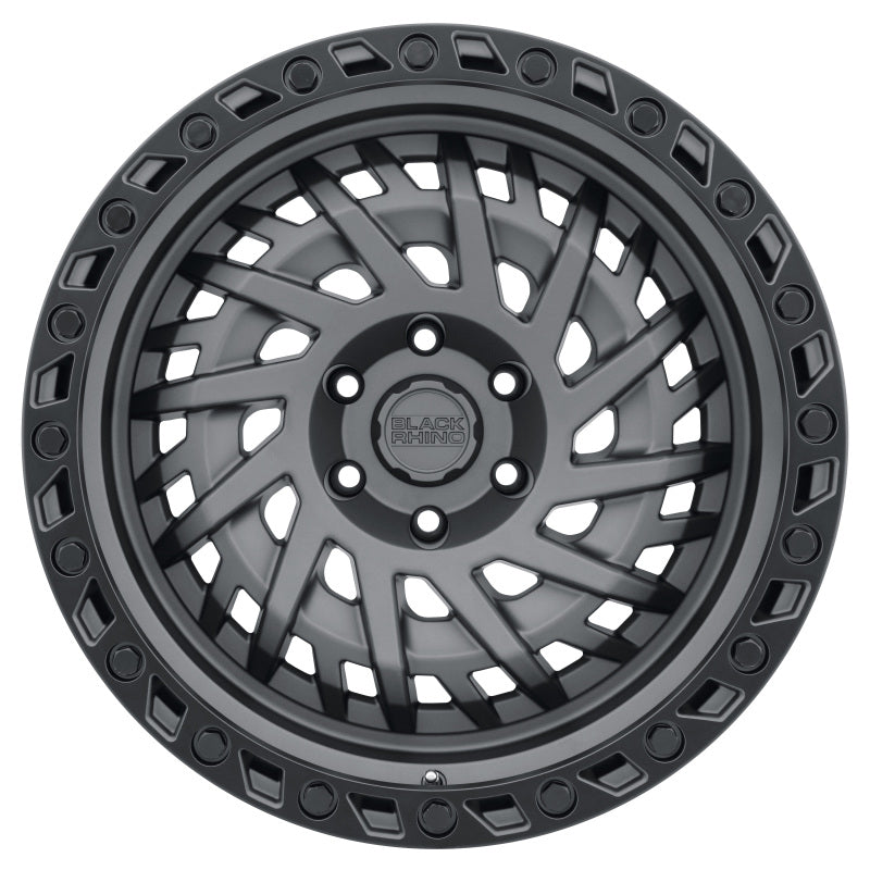 17x9.0 Black Rhino Shredder Matte Gunmetal w/Black Ring