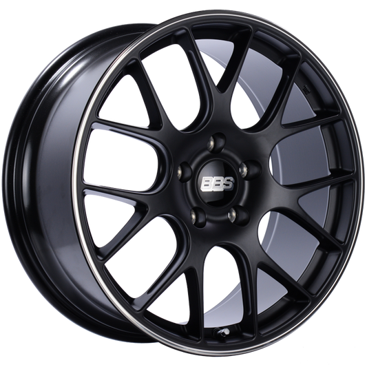 BBS CH-R 20x9 5x130 ET49 CB71.6 Satin Black Polished Rim Protector Wheel