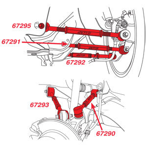 SPC Rear Adjustable Arms (Set of 5) 2003-2007 Honda Accord /  2004-2008 Acura TSX