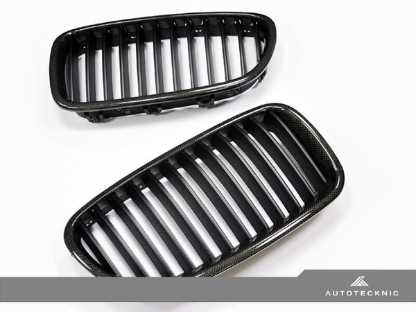 AutoTecknic Replacement Carbon Fiber Front Grilles BMW F10 Sedan / F11 Wagon | 5 Series
