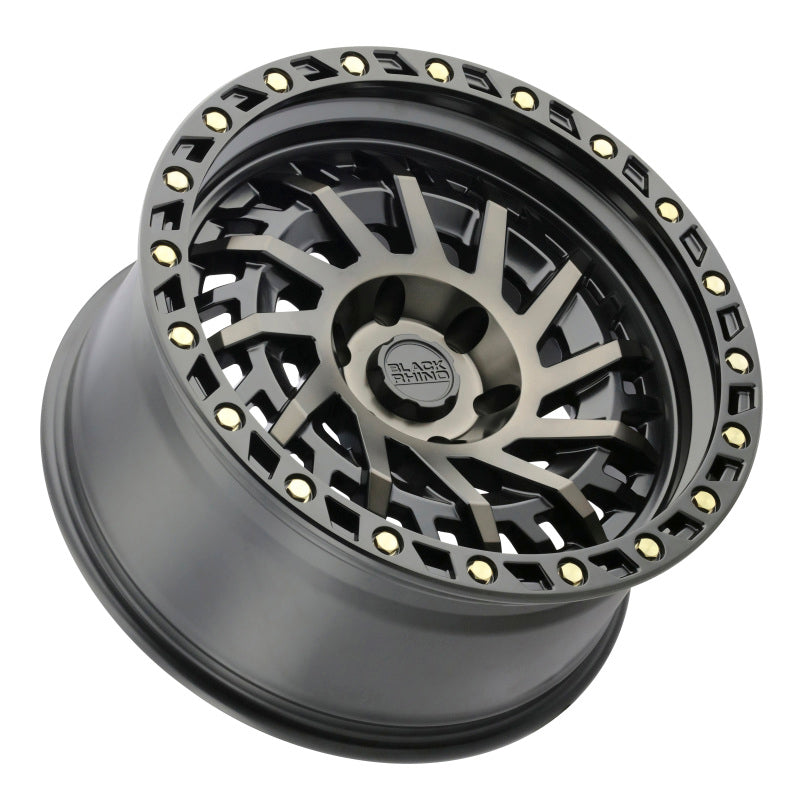 17x9.0 Black Rhino Shredder Matte Black w/Machined Dark Tint Wheel