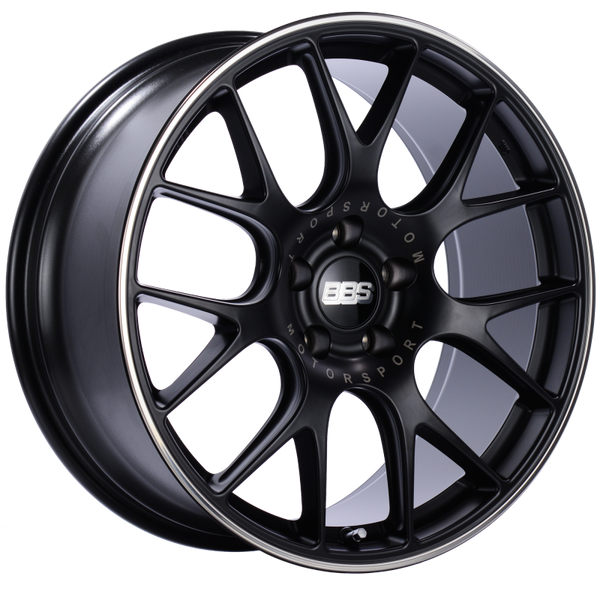 BBS CH-R 20x9 5x120 ET29 Satin Black Polished Rim Protector Wheel -82mm PFS/Clip Required