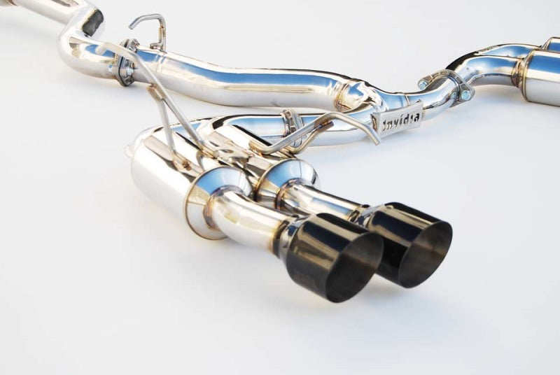 Invidia Gemini Single Layer Quad Cat-Back Exhaust 2015-2019 Subaru WRX/STI (black tips)
