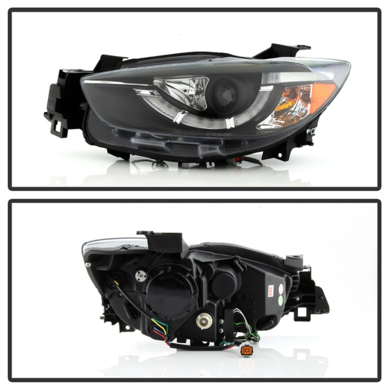 Spyder Mazda CX-5 13-15 Projector Headlights - DRL LED - Black PRO