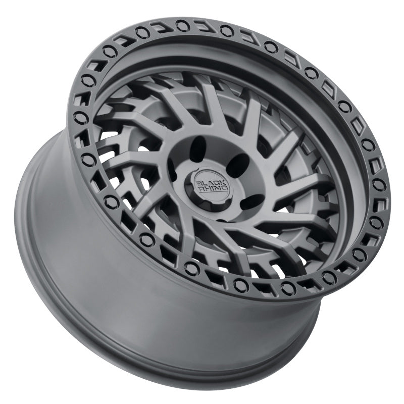 17x9.0 Black Rhino Shredder Matte Gunmetal w/Black Ring