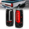 ANZO LED Taillights Black Housing Clear Lens 1987-1996 Ford F-150 (Pair)
