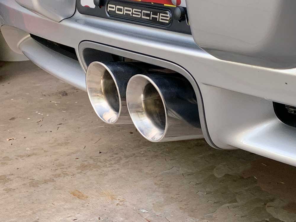 Racing Dynamics Twin Tailpipe Tip for Porsche Boxster, Boxster S / Cayman, Cayman S (90mm)