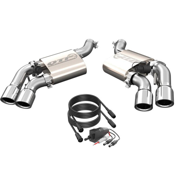 QTP 16-18 Chevrolet Camaro SS 6.2L 304SS Screamer Axle Back Exhaust w/4in Quad Tips