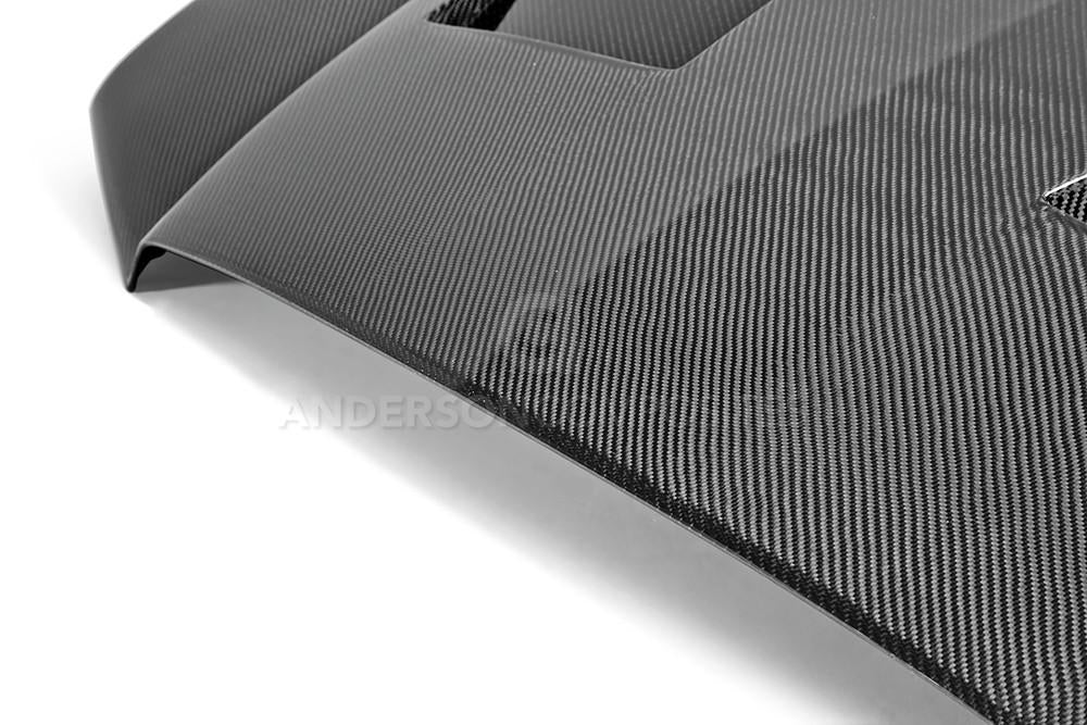 Anderson Composites Type-TS Carbon Fiber Heat Extractor Hood 2011-2014 Dodge Charger
