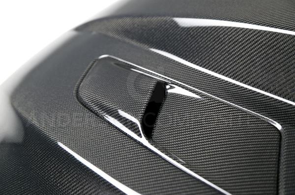 Anderson Composites Double Sided Carbon Fiber Cowl Hood 2015-2017 Ford Mustang