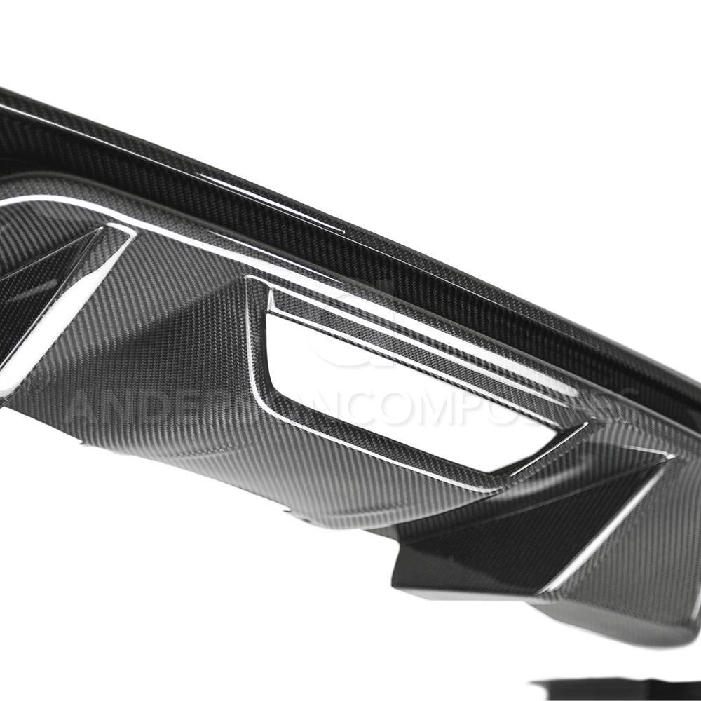 Anderson Composites Type-OE Carbon Fiber Quad Tip Rear Diffuser 2018-2019 Ford Mustang Eco Boost/GT